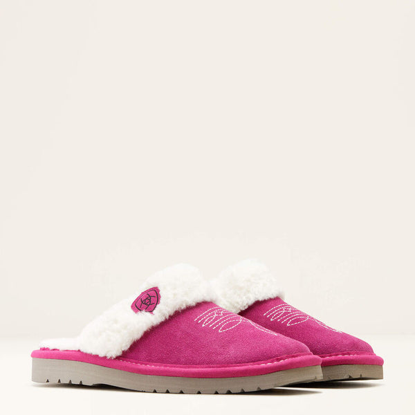 Ariat Womens Jackie Very Berry Pink Square Toe Slippers