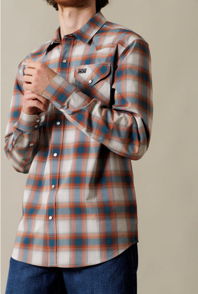 KIMES RANCH HAYS DRESS SHIRT-Mid Blue