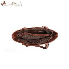 Montana West Fringe and Studs Concealed Carry Western Wide Tote