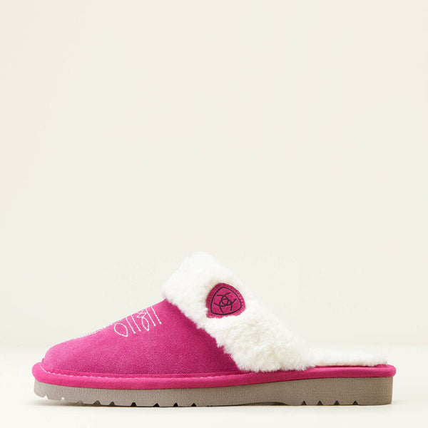 Ariat Womens Jackie Very Berry Pink Square Toe Slippers
