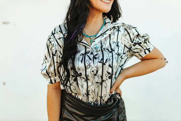 RUSTIC RIBBONS BLOUSE