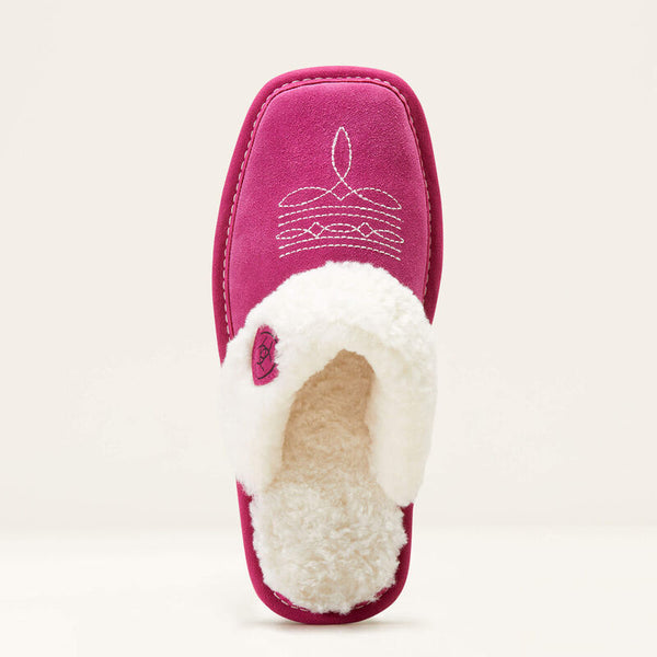 Ariat Womens Jackie Very Berry Pink Square Toe Slippers