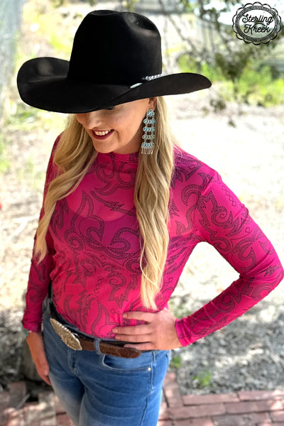 COWGIRLS LIKE US MESH TOP