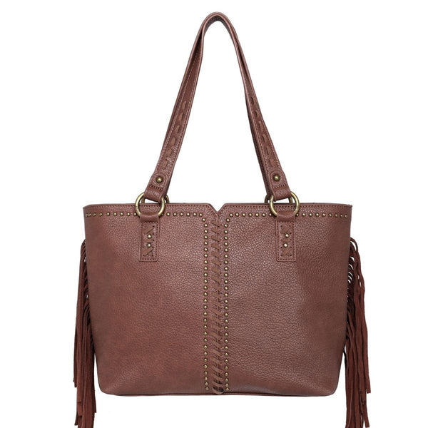 Montana West Fringe and Studs Concealed Carry Western Wide Tote
