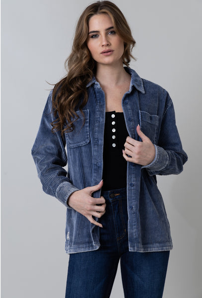 KIMES RANCH LUNA CORD TOP-Slate