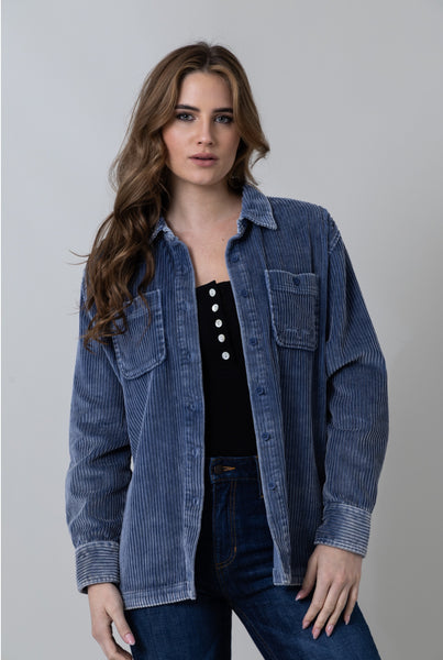 KIMES RANCH LUNA CORD TOP-Slate