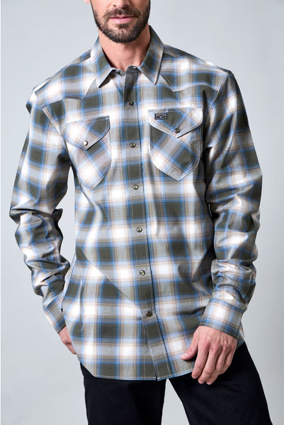 KIMES RANCH HAYS DRESS SHIRT-ARMY