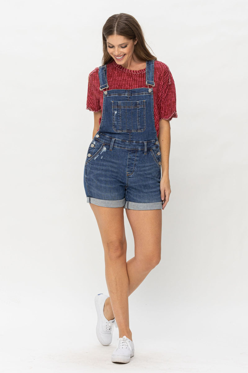 Judy Blue Dark Wash Overall Shorts – Brahman Mama Boutique