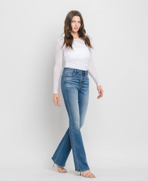 FLYING MONKEY HIGH RISE FULL LENGTH BOOTCUT JEANS