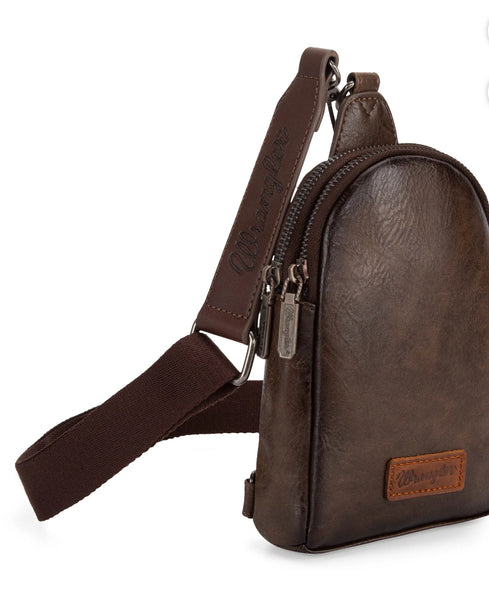 Wrangler Sling Bag/Crossbody/Chest Bag - Dark Brown