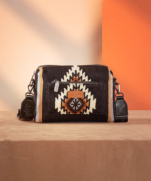 WRANGLER AZTEC KNITTED CROSSBODY PURSE