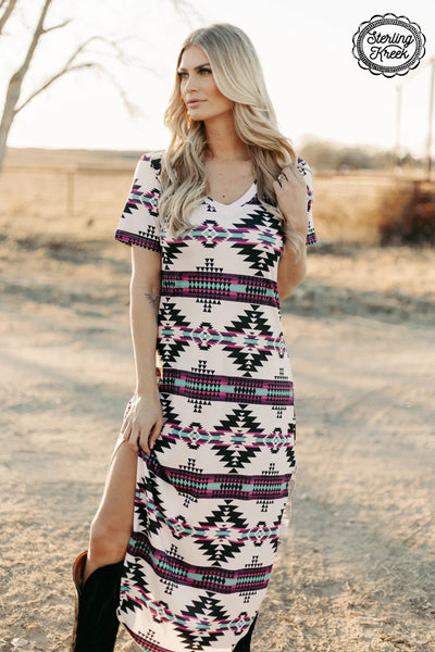 AZTEC OUTSKIRTS MAXI DRESS