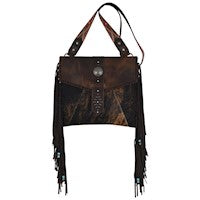 RED DIRT HAT CO LADIES CROSSBODY HAIR ON WITH FRINGE