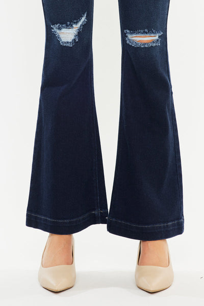 Kancan Ultra High Rise Flare Jeans (Petite)