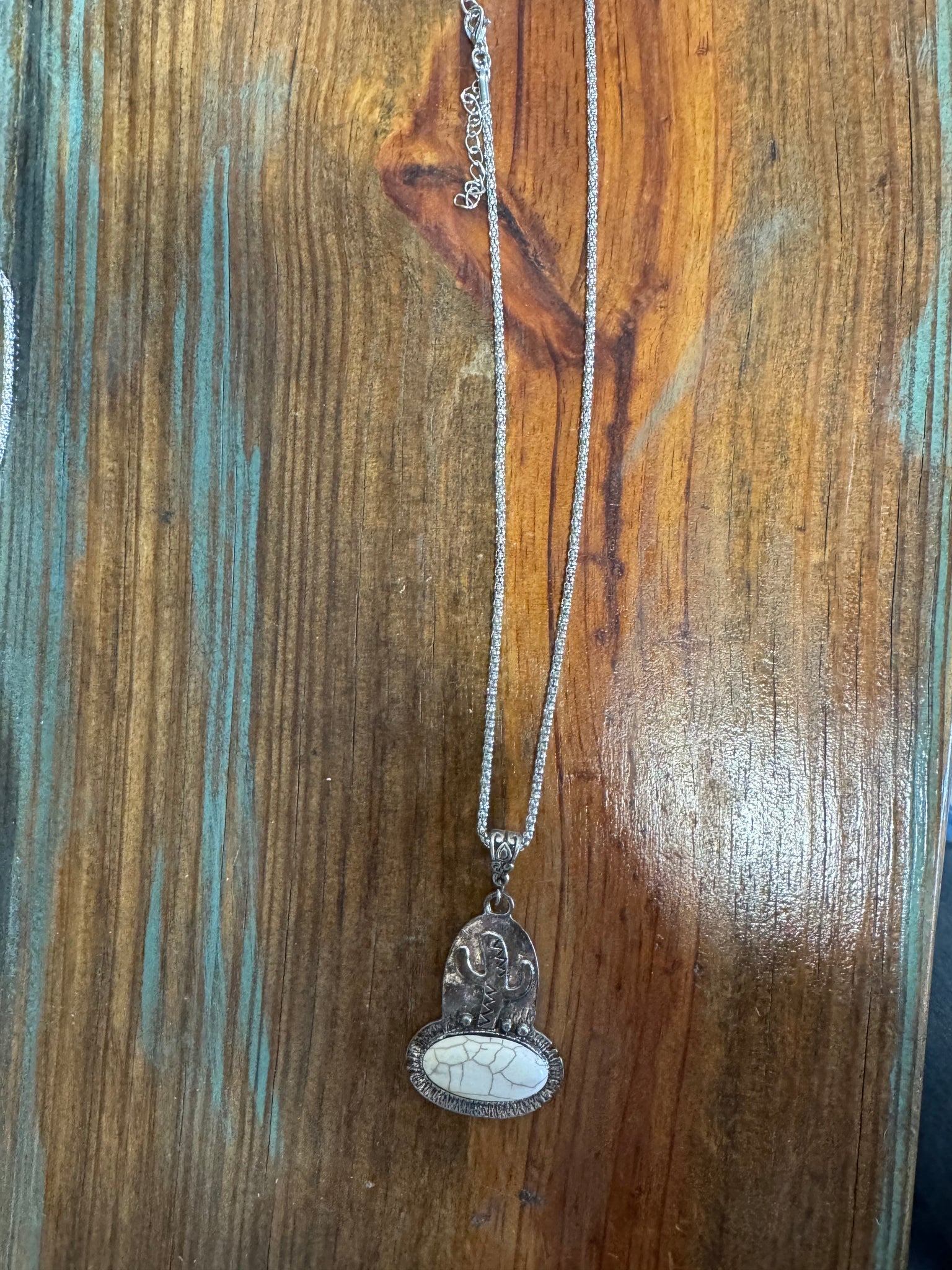 White Cactus Necklace