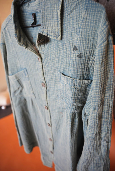 ACRES BUTTON UP * TEAL