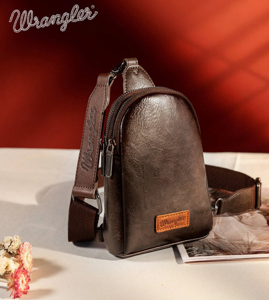 Wrangler Sling Bag/Crossbody/Chest Bag - Dark Brown