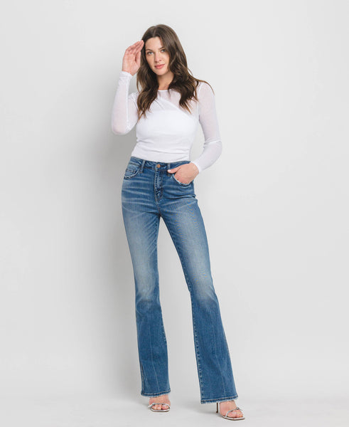 FLYING MONKEY HIGH RISE FULL LENGTH BOOTCUT JEANS