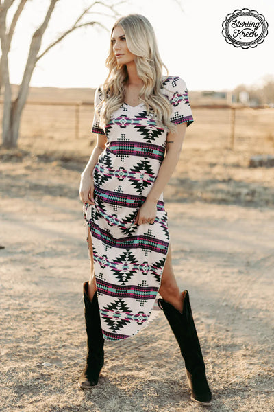 AZTEC OUTSKIRTS MAXI DRESS