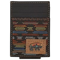 RED DIRT HAT CO CARD CASE WALLET MULTICOLORED STICHED SERAPE