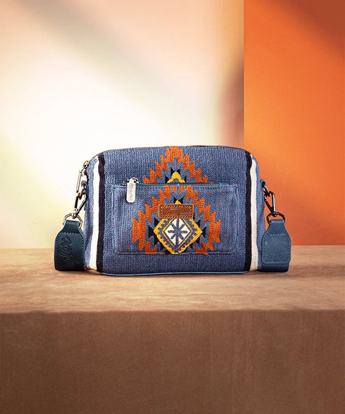 WRANGLER AZTEC KNITTED CROSSBODY PURSE