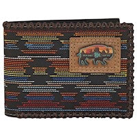 RED DIRT HAT CO BIFOLD WALLET MULTI COLORED STICHED SERAPE