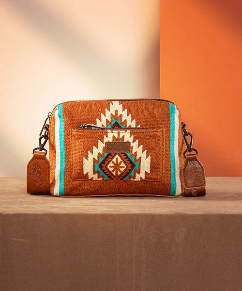 WRANGLER AZTEC KNITTED CROSSBODY PURSE