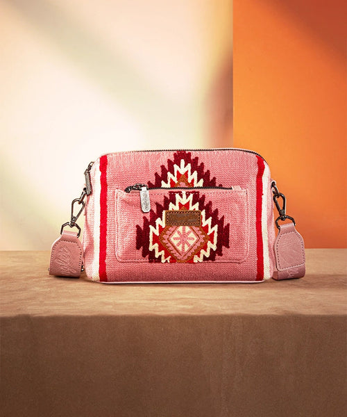 WRANGLER AZTEC KNITTED CROSSBODY PURSE