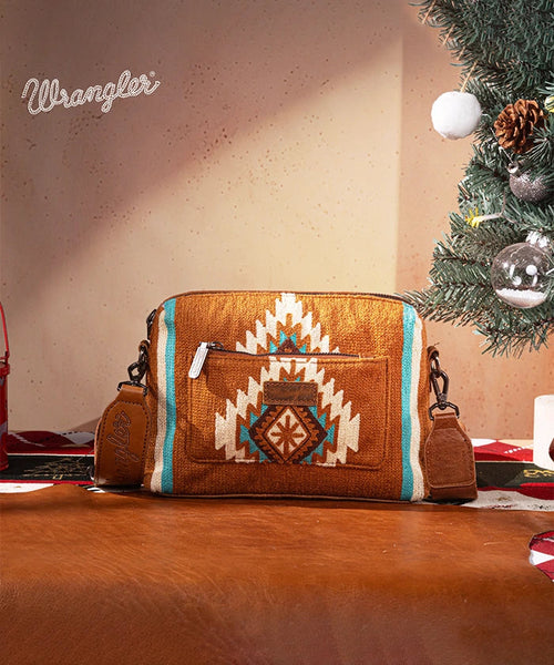 WRANGLER AZTEC KNITTED CROSSBODY PURSE