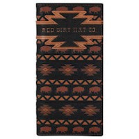 RED DIRT HAT CO RODEO WALLET BLK W/AZTEC DESIGN AND BISON