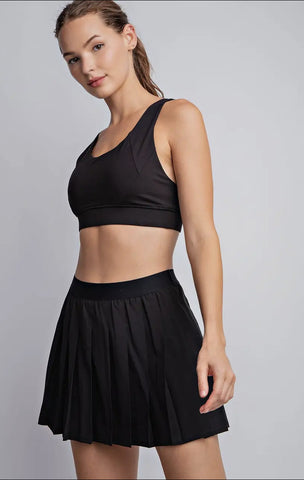 Rae Mode Stretch Woven Active Pleat Tennis Skirt/Skort