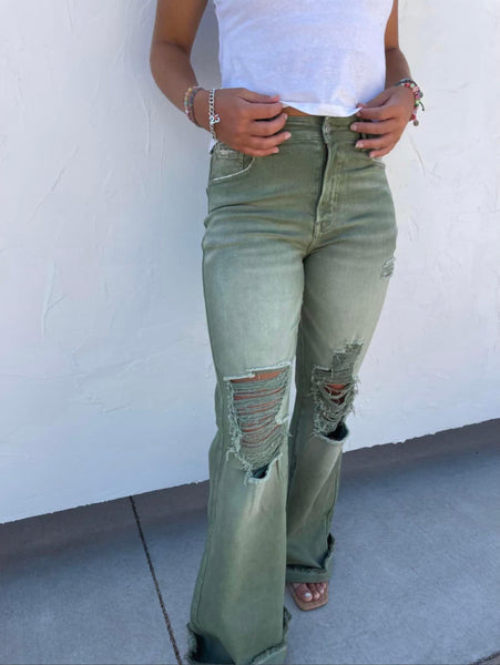 BLAKELEY DISTRESSED COLOR JEANS