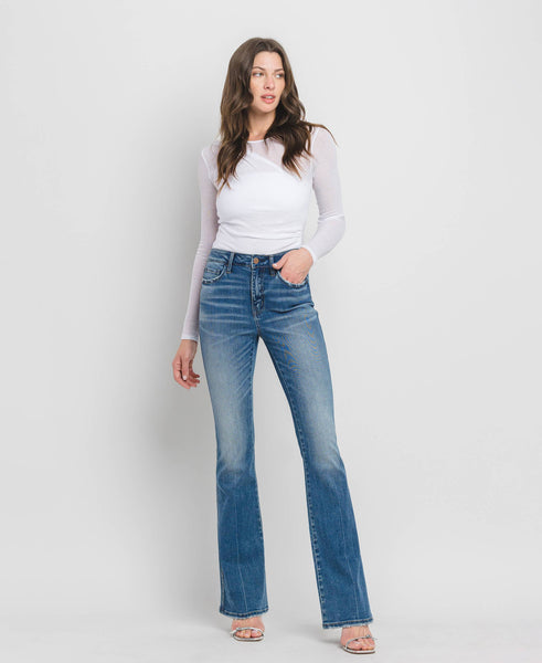 FLYING MONKEY HIGH RISE FULL LENGTH BOOTCUT JEANS