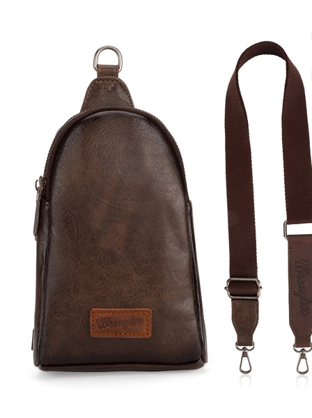 Wrangler Sling Bag/Crossbody/Chest Bag - Dark Brown