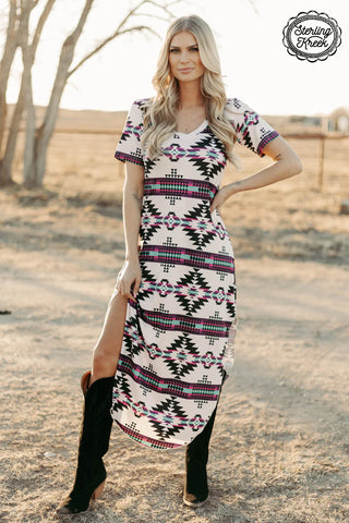 AZTEC OUTSKIRTS MAXI DRESS