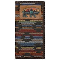 RED DIRT HAT CO RODEO WALLET MULTI COLORED STICHED SERAPE