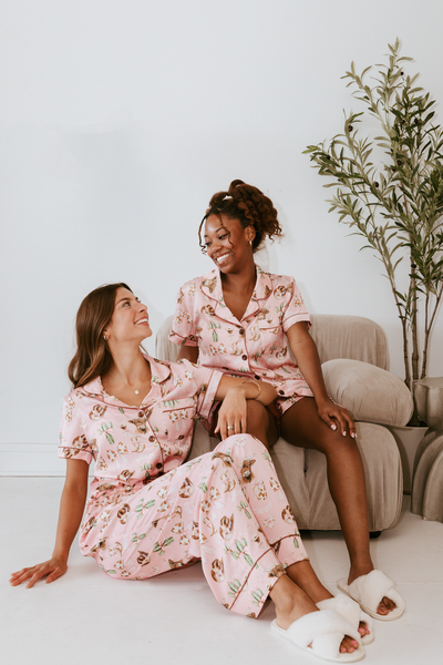 Cowgirl Coquette Satin Pajamas Shorts Set