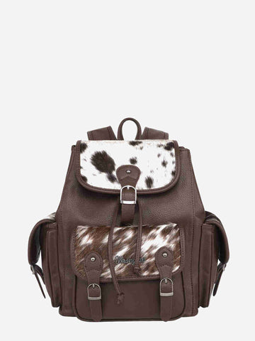 Wrangler Hair-on Cowhide Backpack - Coffee