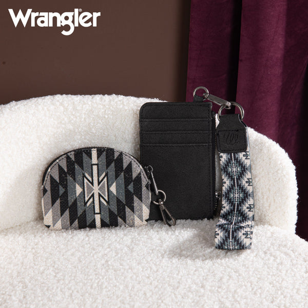 Wrangler Southwestern Art Print Dual Pouch Wristlet