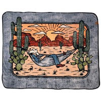 RED DIRT HAT CO FLEECE BLANKET HOME ON THE RANGE