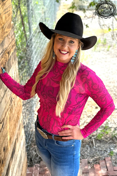 COWGIRLS LIKE US MESH TOP