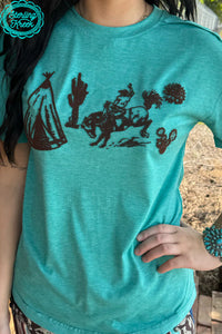 THE BUCKIN' BRONC TEE