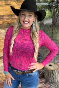 COWGIRLS LIKE US MESH TOP