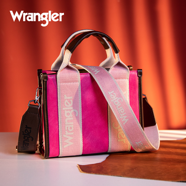 Wrangler Color Block Small Tote/Crossbody -Hot Pink