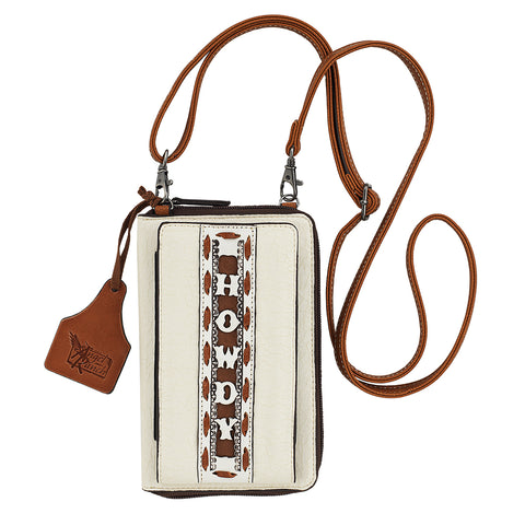 Angel Ranch Ellie Collection Crossbody Clutch White