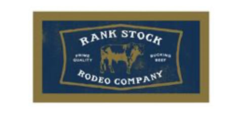 Hooey Rank Stock Blue / Mustard / White Rectangle Sticker