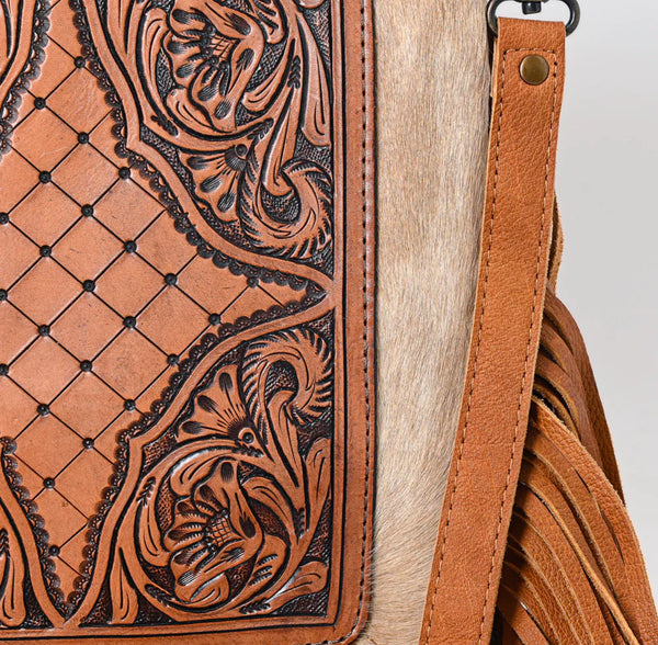 American Darling Tooled Messenger Genuine Western Leather Women Bag