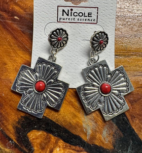 Red Dangle Earrings