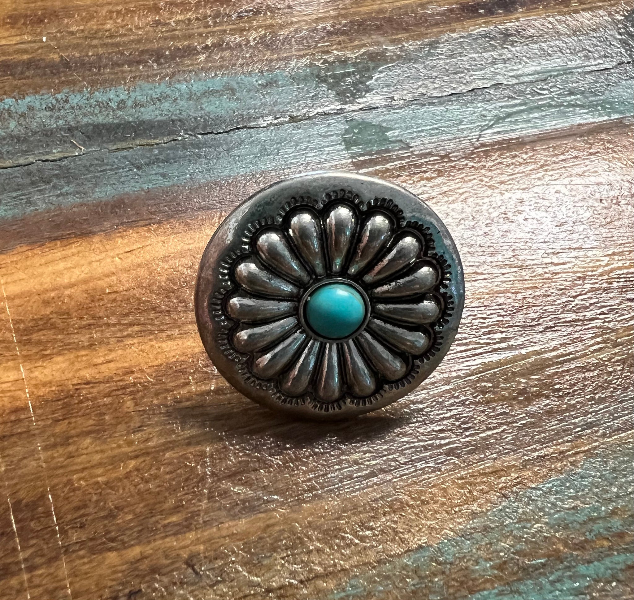 Concho Turq Adjustable Ring