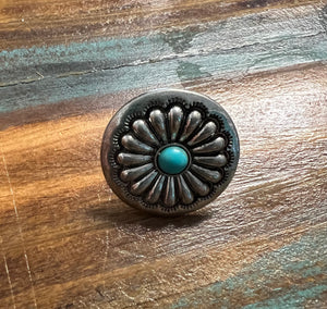 Concho Turq Adjustable Ring